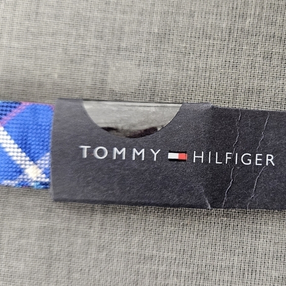 Tommy HILFIGER Silk Multicolor Plaid Adjustable Box Tie NWT - Picture 3 of 6